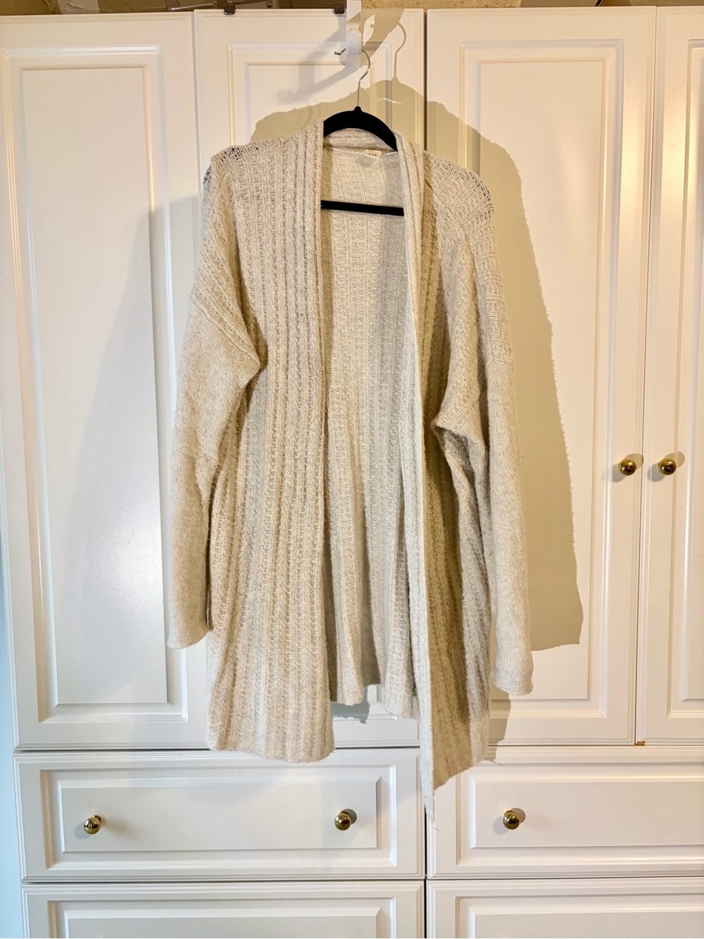 GAP cozy Open-Front Ribbed Knit Cardigan